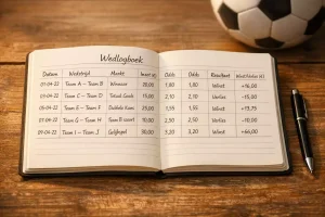 Een beeld van een notitieboekje op een lijst
